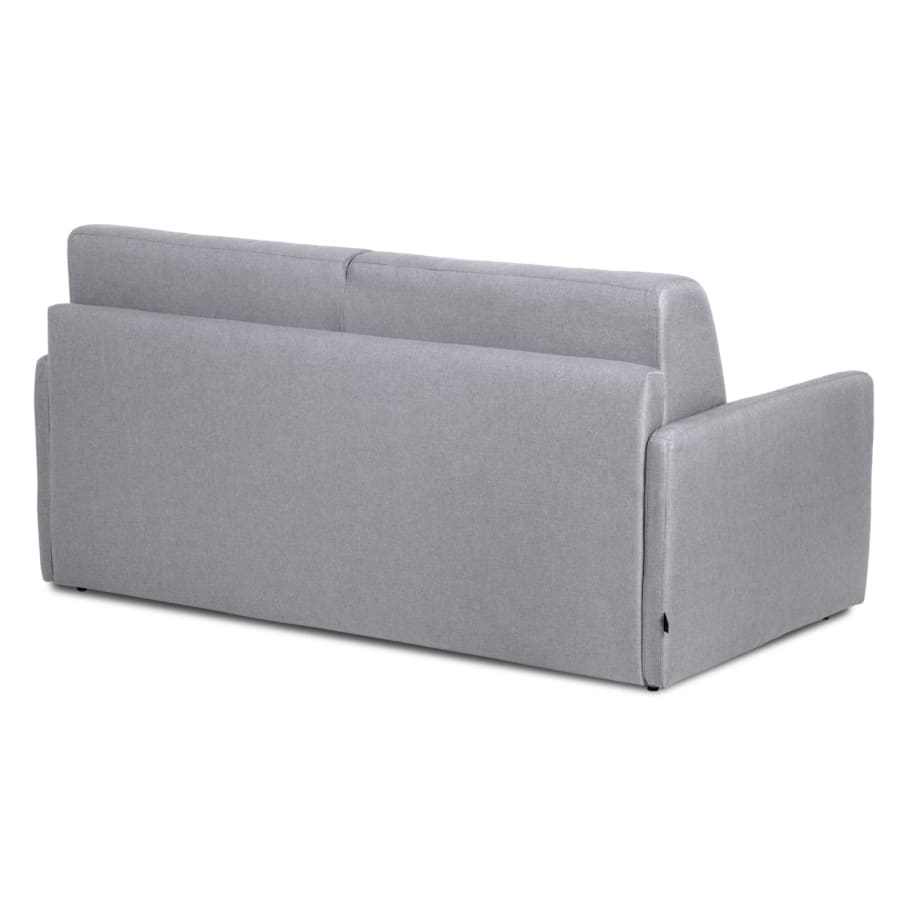 Canapé convertible 3 places en tissu gris ouverture express, accoudoirs slim